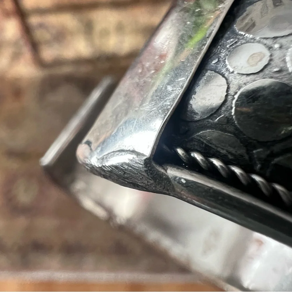 Silver metal Textured Cuff Bracelet classic design and great vintage style